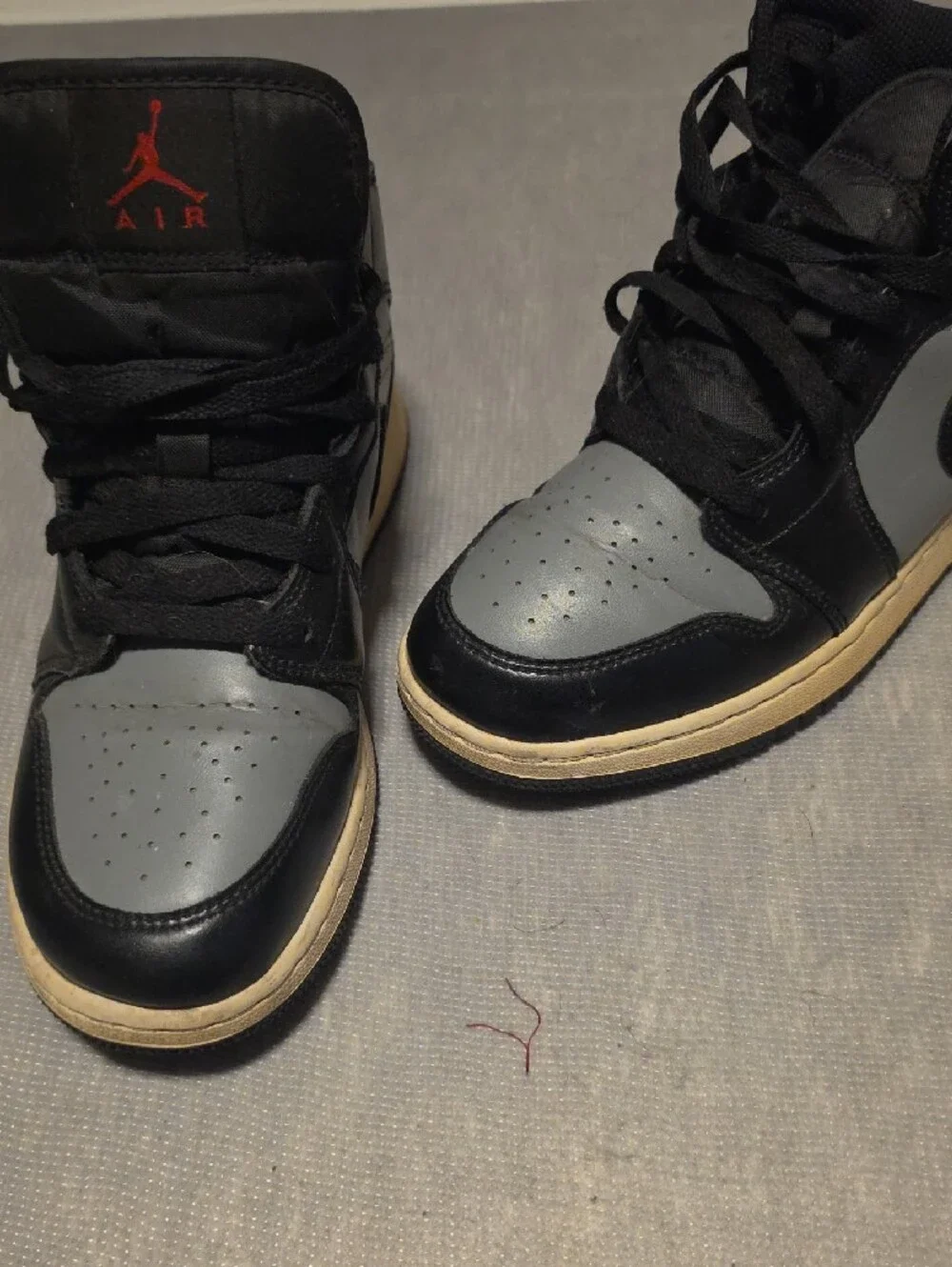 Nike Air Jordan High-Top Sneakers — Black, Gray & Red